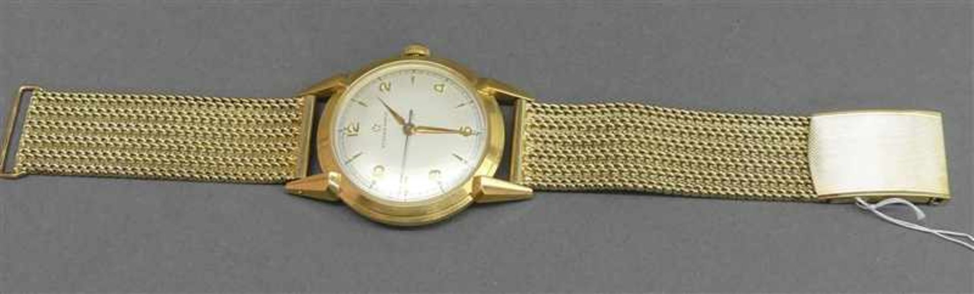 Herrenarmbanduhr, Vintage14 kt. Gelbgold, "Eterna-Matic", Automatik, weißes Zifferblatt, aufgesetzte - Image 2 of 2