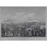 Lithographievon G. Kraus, "Octoberfest zu München, im Jahr 1835", 30x40 cm, im Rahmen,- - -20.00 %