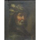 Frankreich, 18. Jh. Öl auf Leinen, Darstellung eines alten Herren mit Bart und Kopftuch, Leinwand