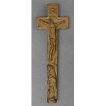 Reliquienkreuz, 19. Jh. Holz, geschnitzt, mit Inhalt, wohl Süddeutsch, h 16,5 cm,- - -20.00 %