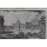 Piranesi - StichAnsicht des Vatikan mit Petersdom, Blatt 4 der Folge "Vedutte di Roma", ein