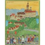 Raffler, Max 1902 - 1988 Greifenberg am Ammersee, Aquarell auf Papier "Kloster Andechs", rechts oben