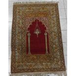 Ürgüp - GebetsteppichTürkei, rotgrundig, mit Zertifikat, antik, 180x125 cm,- - -20.00 % buyer's