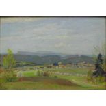 Kunze, Albert 1877 Frankenhausen - 1949 Sebnitz, "Weite Landschaft im Sommer", rechts unten signiert