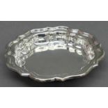 Schale925er Sterlingsilber, barocke Form, Wellrand, rund, ca 130g, d 15 cm,- - -20.00 % buyer's