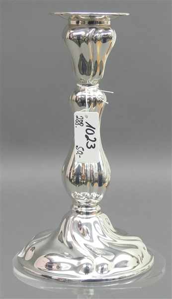 Kerzenleuchter925er Sterlingsilber, barocke Form, einflammig, brutto 297g, h 16 cm,- - -20.00 %