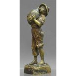 PetschaftBronze, stehender Junge mit Wasserkanne, graviert, um 1880, h 8 cm,- - -20.00 % buyer's