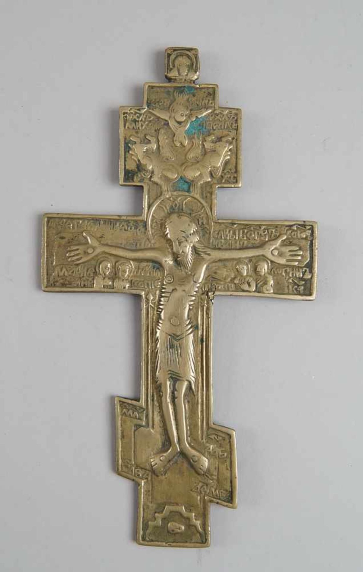 Bronze Kreuz, Russland, wohl um 1500, 20,5x11,2 cm - Bild 2 aus 4