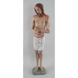 Stehender Jesus Christus, Holz geschnitzt und gefasst, 19. JH, H 83cm- - -24.00 % buyer's premium on