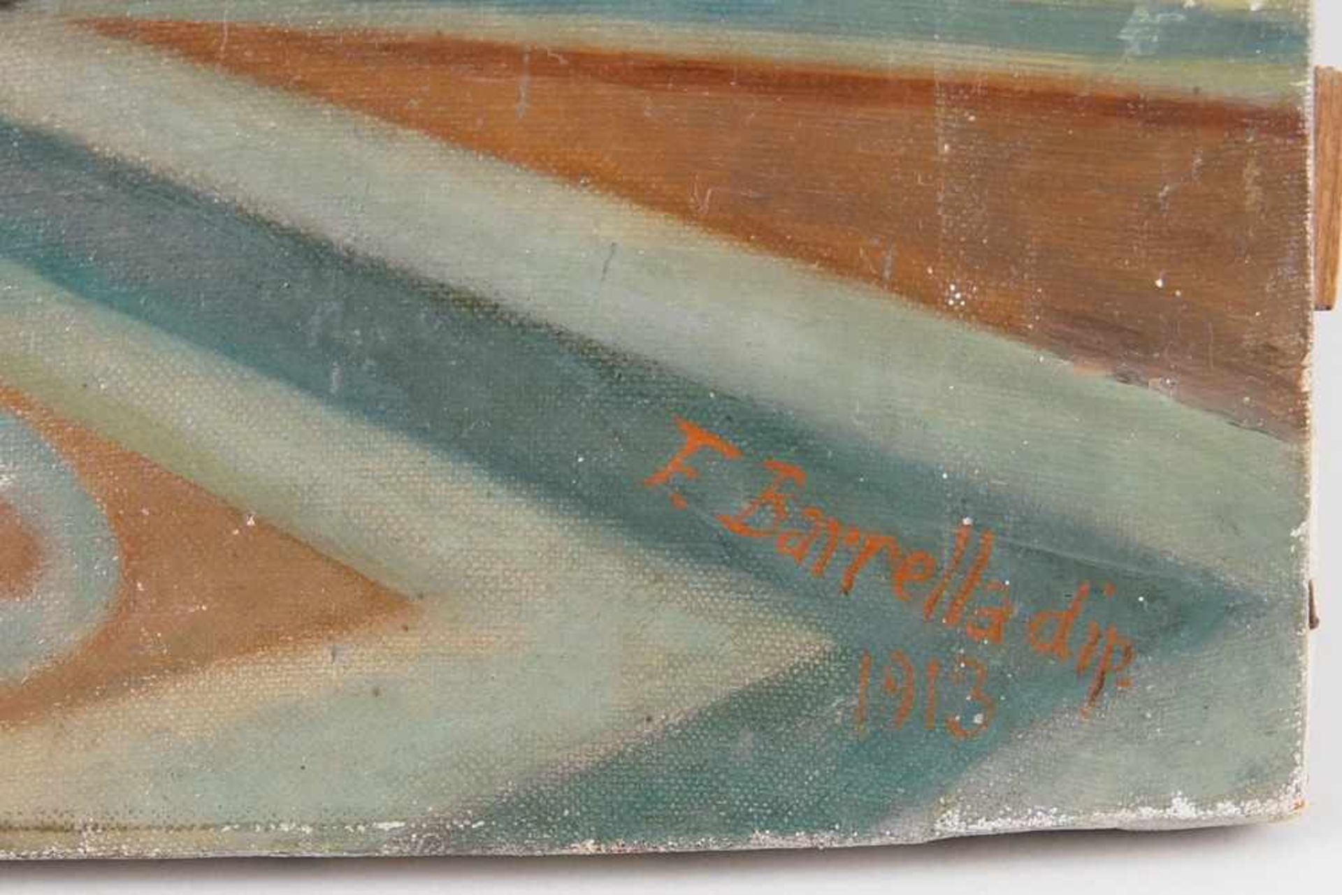 Die Beichte, Öl auf Leinwand, signiert, F. Barella, 1913, 55x33cm- - -24.00 % buyer's premium on the - Bild 4 aus 6