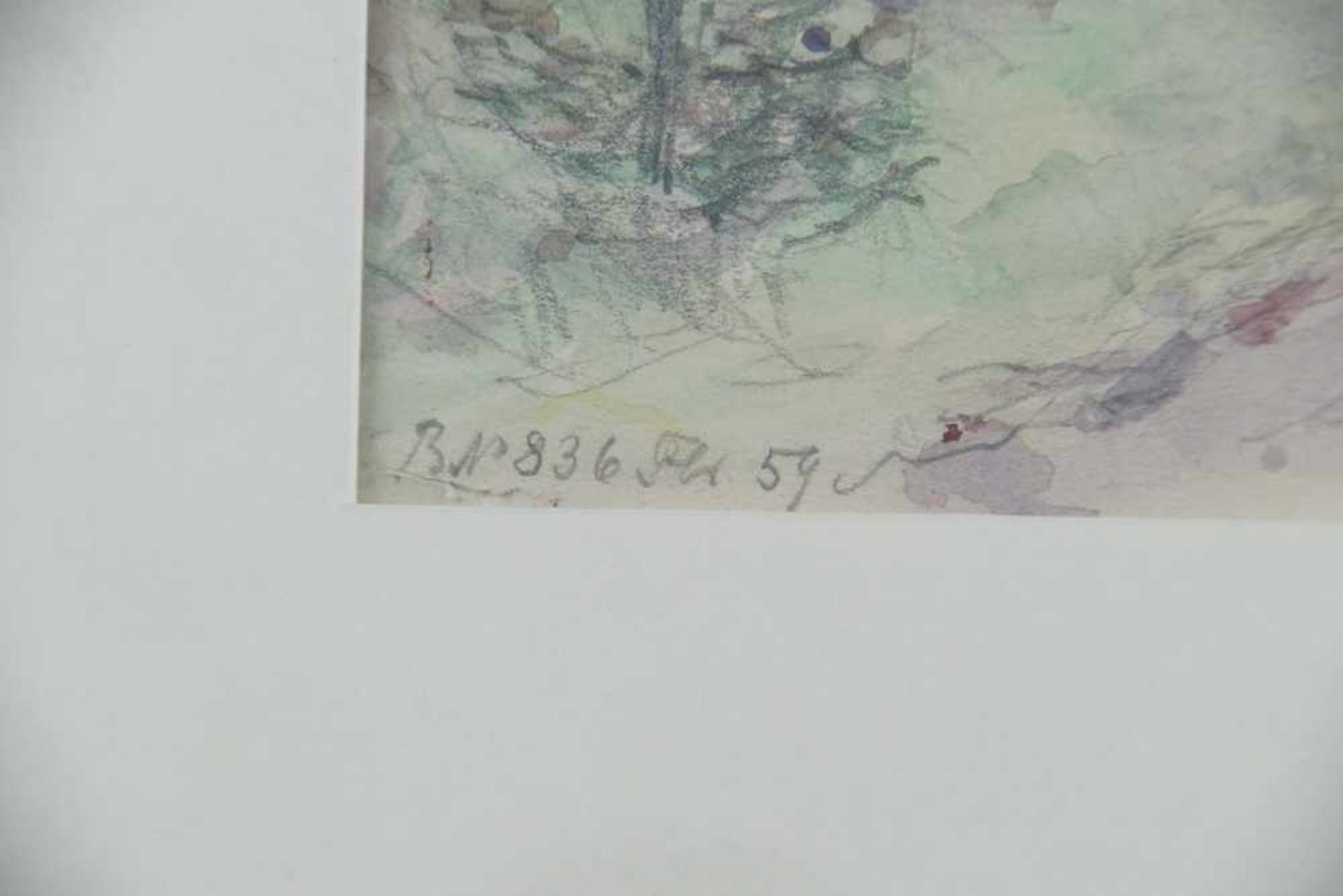 Max Landschreiber, 1880-1961, Aquarell, signiert, nummeriert, gerahmt, 27x36cm- - -24.00 % buyer's - Bild 4 aus 5