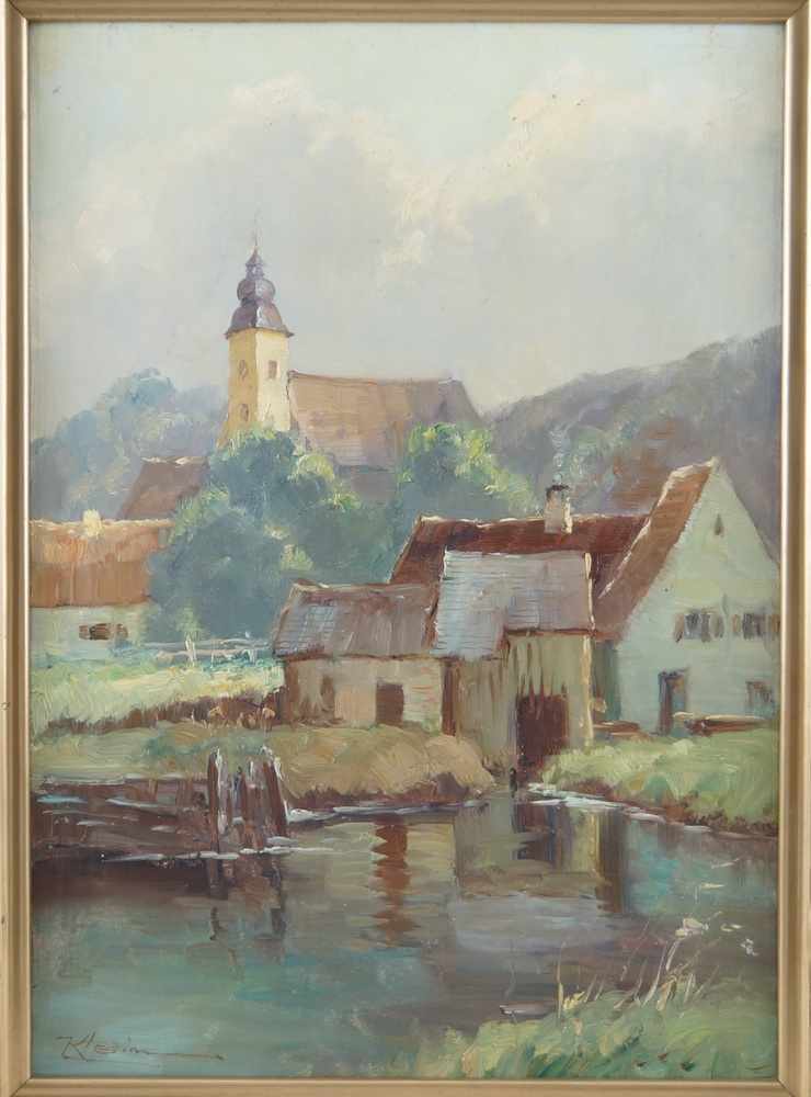 Am Ammersee, Öl auf Leinwand, gerahmt, signiert, 58x44cm- - -24.00 % buyer's premium on the hammer - Image 2 of 5