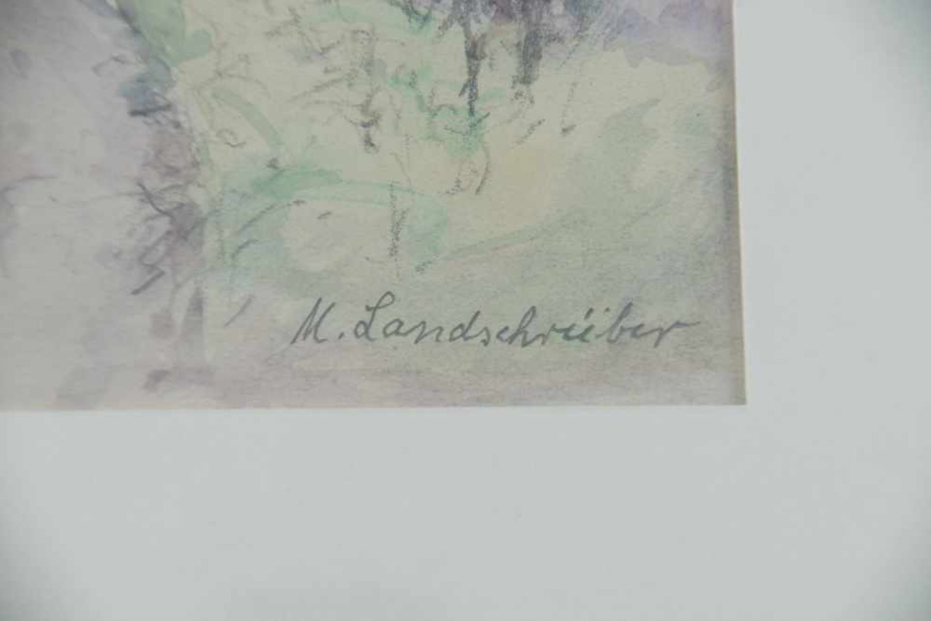 Max Landschreiber, 1880-1961, Aquarell, signiert, nummeriert, gerahmt, 27x36cm- - -24.00 % buyer's - Bild 3 aus 5