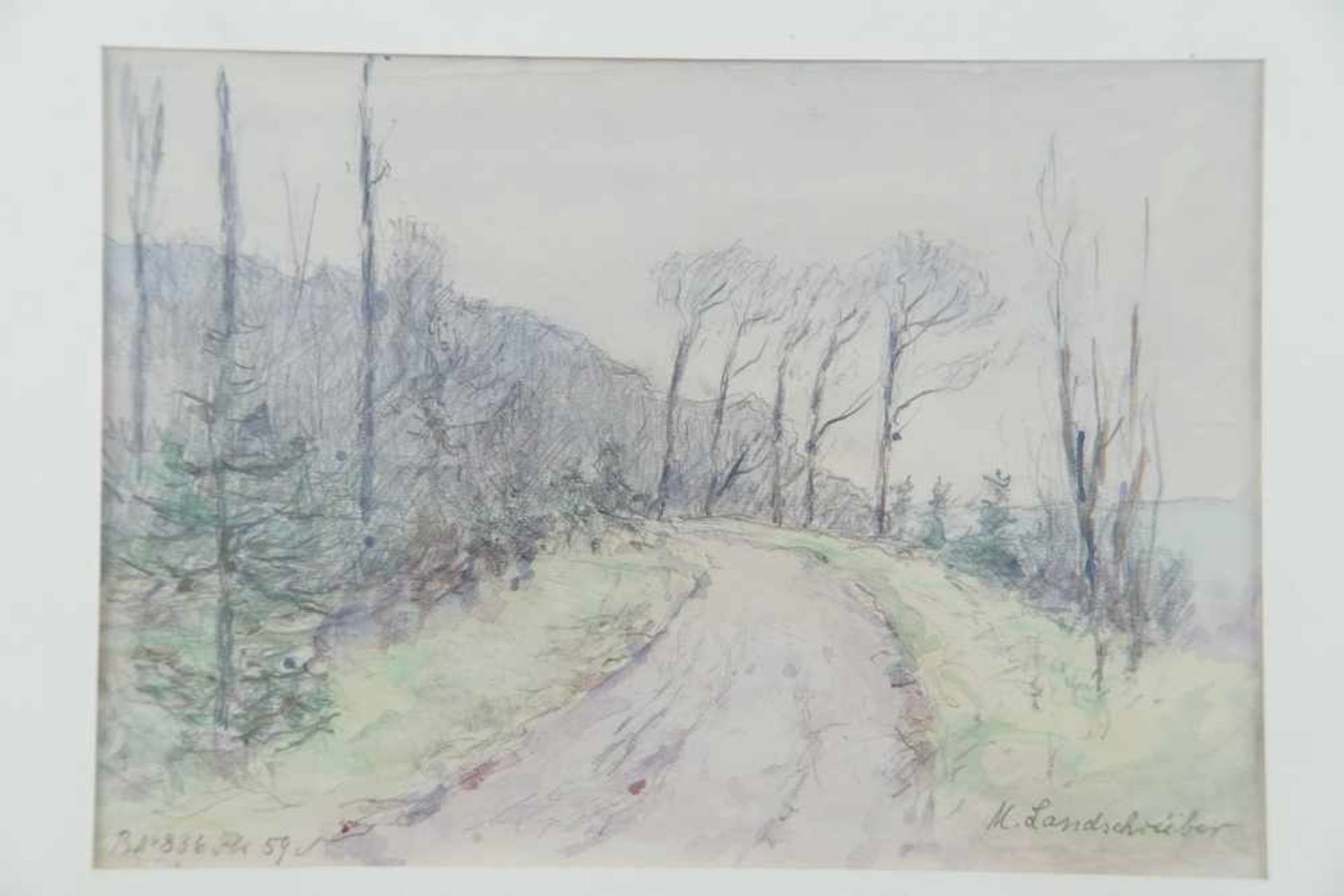 Max Landschreiber, 1880-1961, Aquarell, signiert, nummeriert, gerahmt, 27x36cm- - -24.00 % buyer's - Bild 2 aus 5