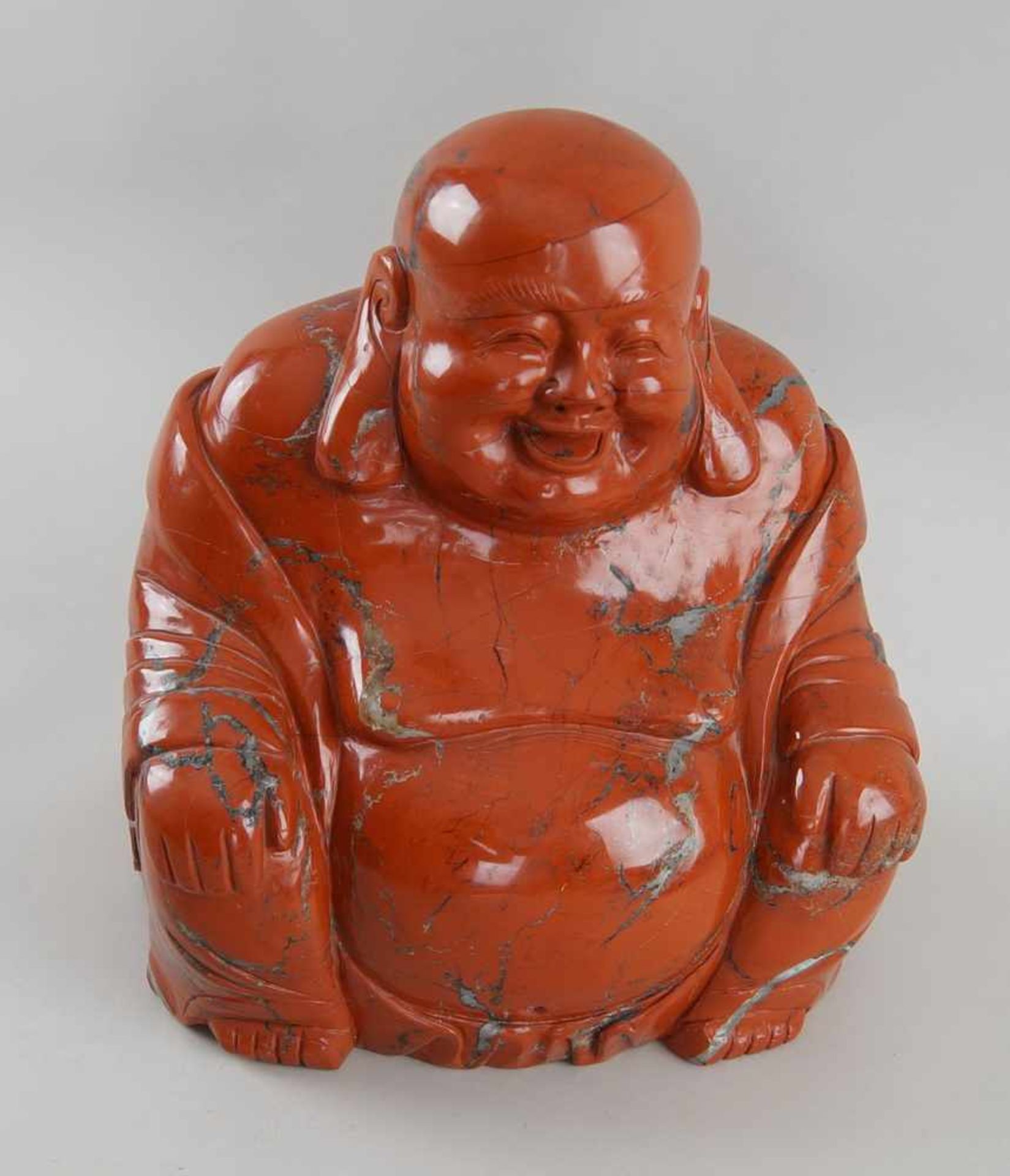 Sitzender Buddha aus Rodonit, H 30 cm- - -24.00 % buyer's premium on the hammer price19.00 % VAT - Bild 2 aus 7