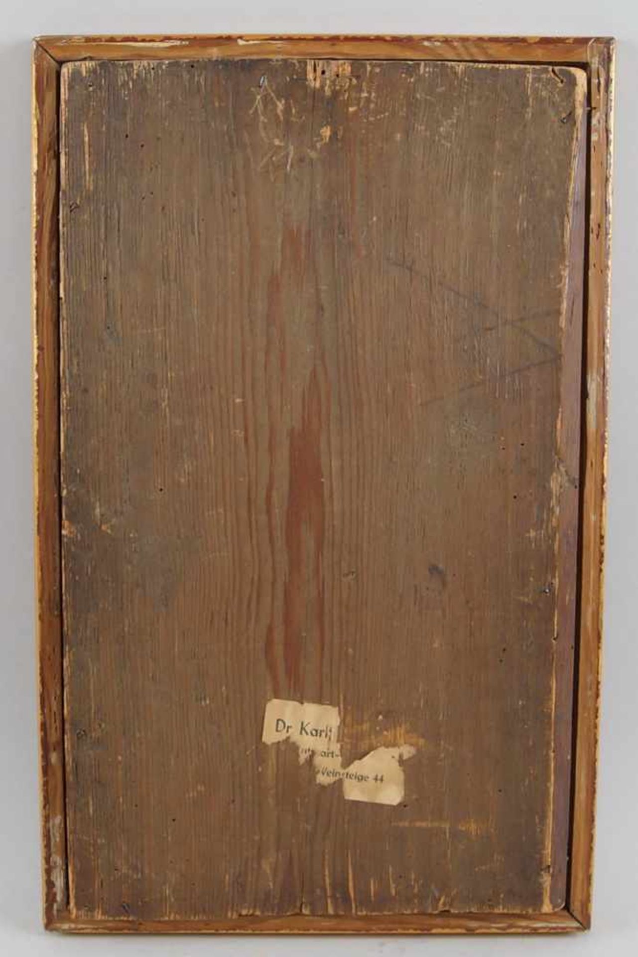 Heiliger Andreas, Öl auf Holz, 18. JH, gerahmt, 50x31cm- - -24.00 % buyer's premium on the hammer - Bild 5 aus 5