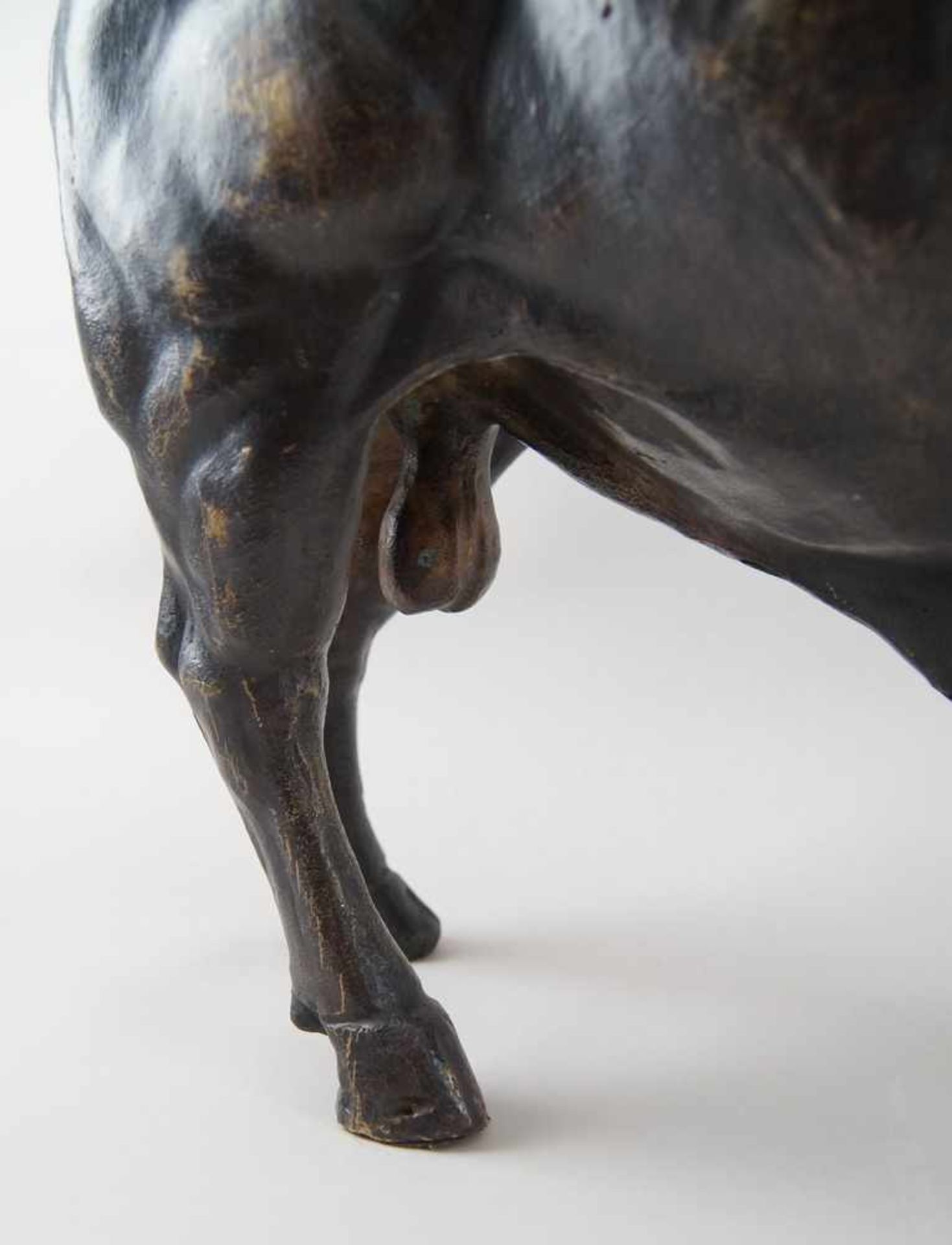 Zuchtbulle / muskulöser Stier, Bronze, unbekannter Bildhauer, 19. JH, 40x69x22cm- - -24.00 % buyer's - Bild 5 aus 19