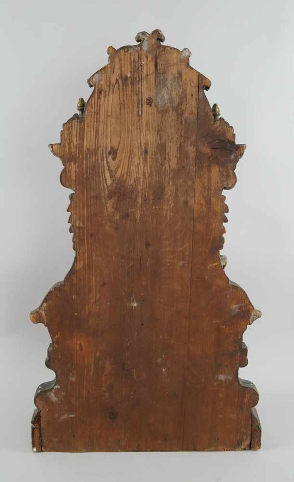 Prächtiger Hausaltar, Holz geschnitzt und gefasst, verso Monogramm CS, 18. JH,Altersspuren, - Bild 8 aus 9