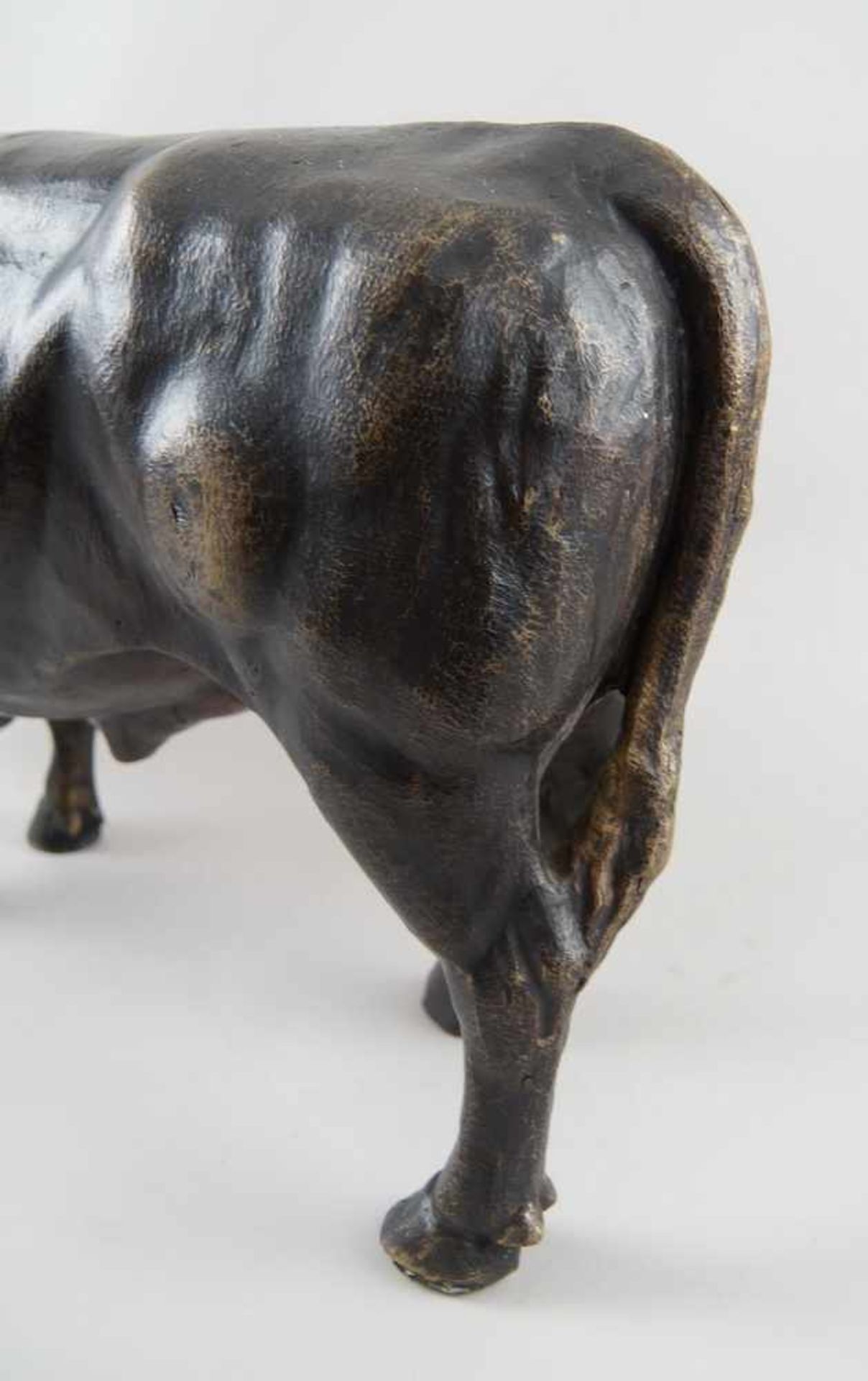 Zuchtbulle / muskulöser Stier, Bronze, unbekannter Bildhauer, 19. JH, 40x69x22cm- - -24.00 % buyer's - Bild 13 aus 19