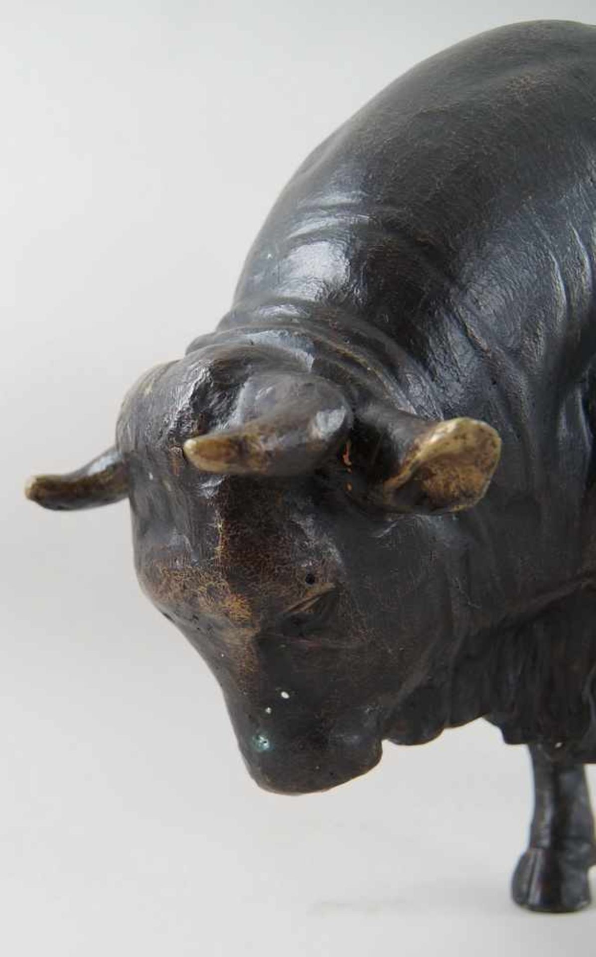 Zuchtbulle / muskulöser Stier, Bronze, unbekannter Bildhauer, 19. JH, 40x69x22cm- - -24.00 % buyer's - Bild 7 aus 19