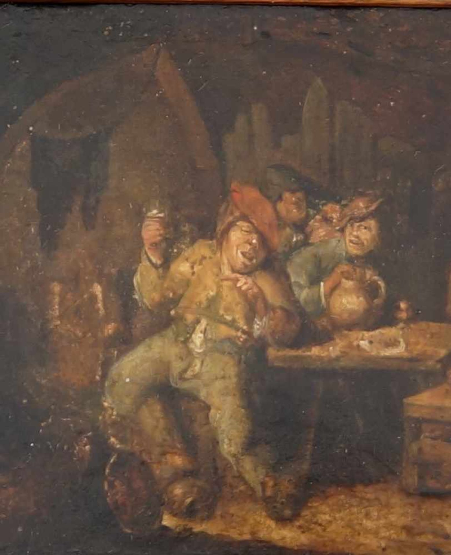 In der Bauernstube, wohl nach Adriaen van Ostade oder dessen Umkreis, Öl auf Holz, versomit - Image 5 of 10
