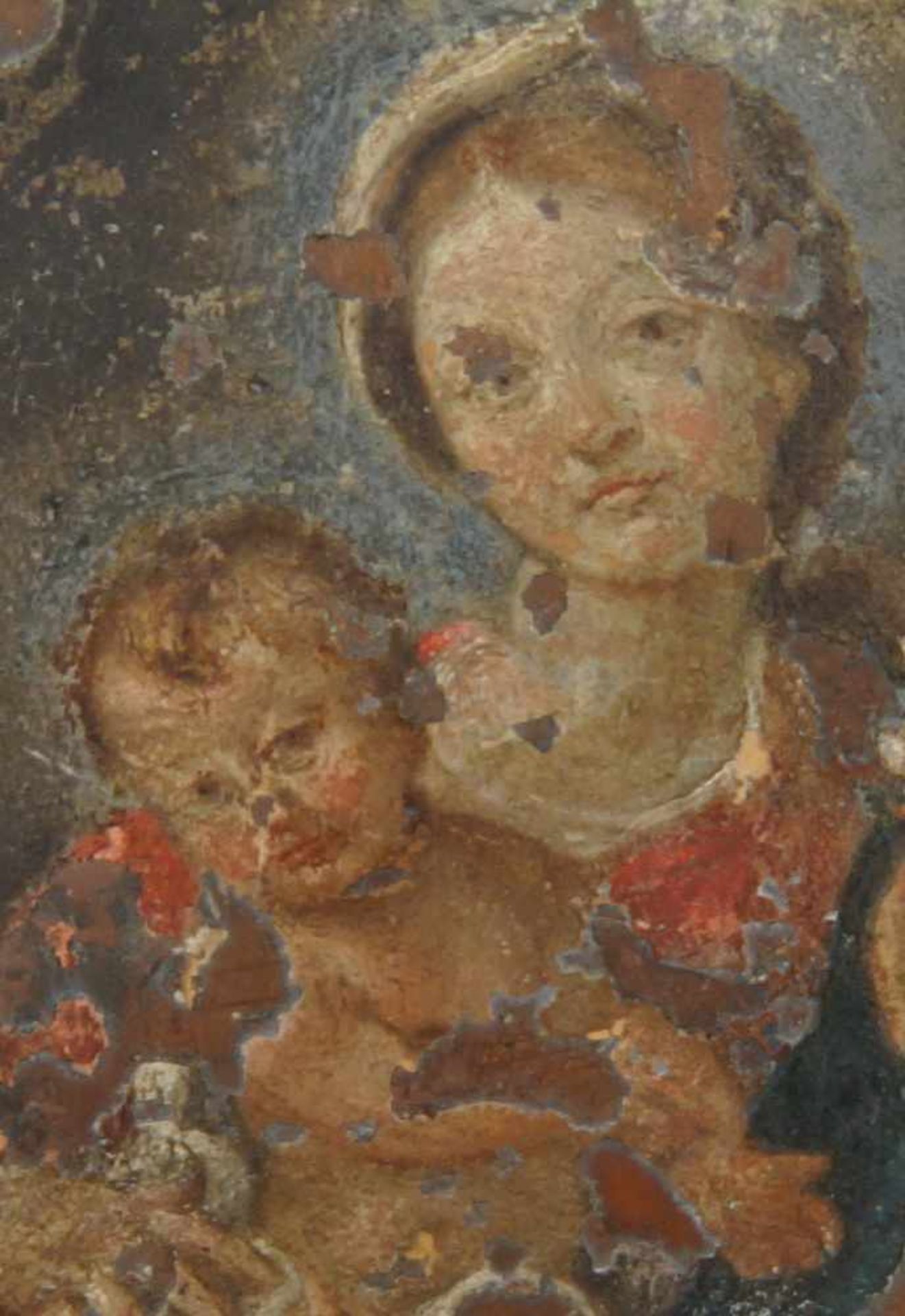Maria mit Kind, auf Kupfer, verso fein graviert, 13x9,5cm- - -24.00 % buyer's premium on the - Bild 3 aus 6