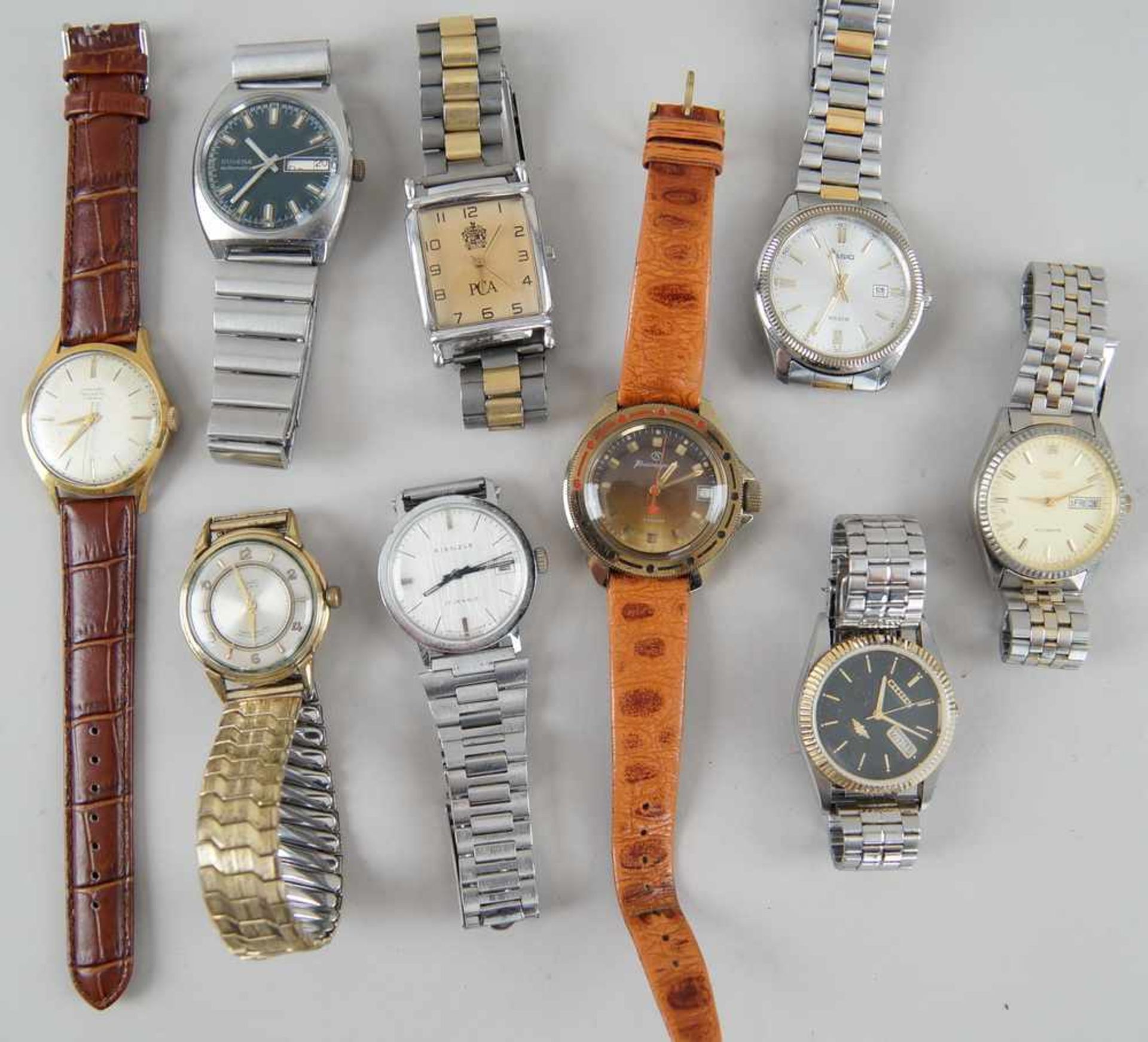 Konvolut von 9 Herren - Armbanduhren, u.a. Junghans, Dugena, Kienzle- - -24.00 % buyer's premium - Bild 2 aus 4