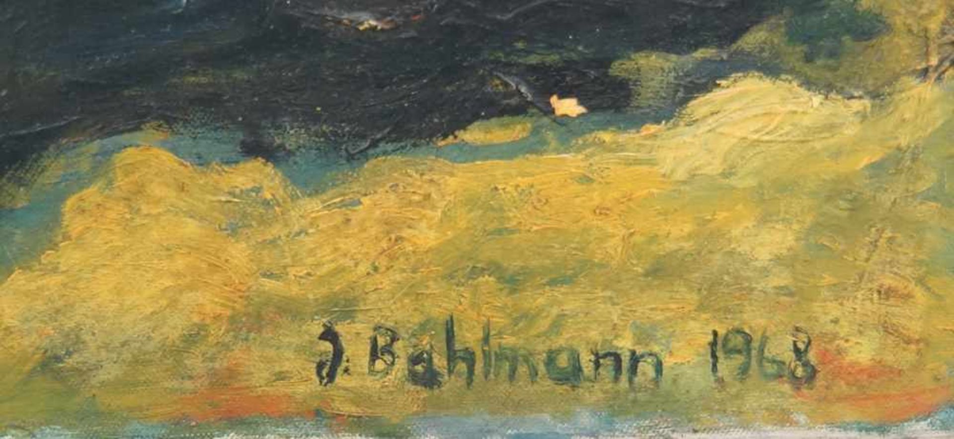 Teufelstanz, impressionistische Malerei auf Leinwand, signiert, 80x60cm- - -24.00 % buyer's - Image 2 of 3