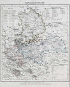 Karte "Provinz Sachsen und Herzogthümer Anhalt"Grenzkolorierte Lithographie. Legenden u.