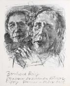 Heisig, Bernhard(1925 Breslau - 2011 Strodehne) Offset-Lithographie. "Selbst als Faust und
