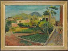 Kampf, Ari Walter(Düsseldorf 1894 - 1955) Öl/Lwd. "Süditalien. (Isernia)", südliche Landschaft mit