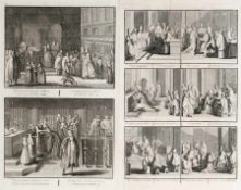 Dubosc, Charles(Frankreich, 1682 - 1745) 6 Bl. Kupferstich. Versch. Tafeln aus "The Ceremonies and