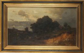Reichenbach, Eugen(1840 München - 1926 Kontopp/NIederschlesien) Öl/Lwd. "Im Thalgrund", Landschaft