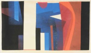 Matzat, Gerhard(1921 Ragnit/Memel - 1994 Hattersheim) Linolschnitt. Abstrakte Komposition. R. u.