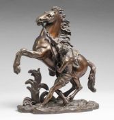 Costou, Guillaume nach(1677 Lyon - 1746 Paris) Bronze, patiniert. "Rossbändiger". Nach der um 1740