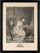 De Launay le Jeune, Robert(Paris 1749 - 1814) Kupferstich. "Le Malheur imprévû". Nach einem