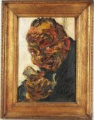 Schlichting, A.(Deutscher Maler, 1. H. 20. Jh.) Öl/Malpappe. Expressives Porträt eines Mannes mit