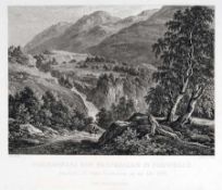 Veith, Johann Philipp(Dresden 1768 - 1837) Radierung. "Gebirgspass bey Neröedalen in Norwegen".