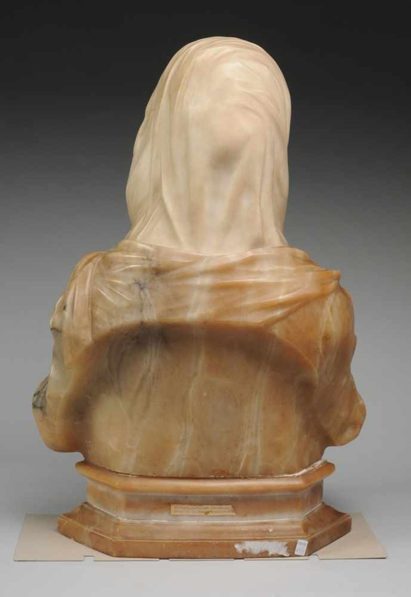 Giarrizzo, Salvatore attr.(1853 Piazza Armerina - 1926 Macerata) Alabaster. La Gioconda. Auf - Bild 3 aus 5