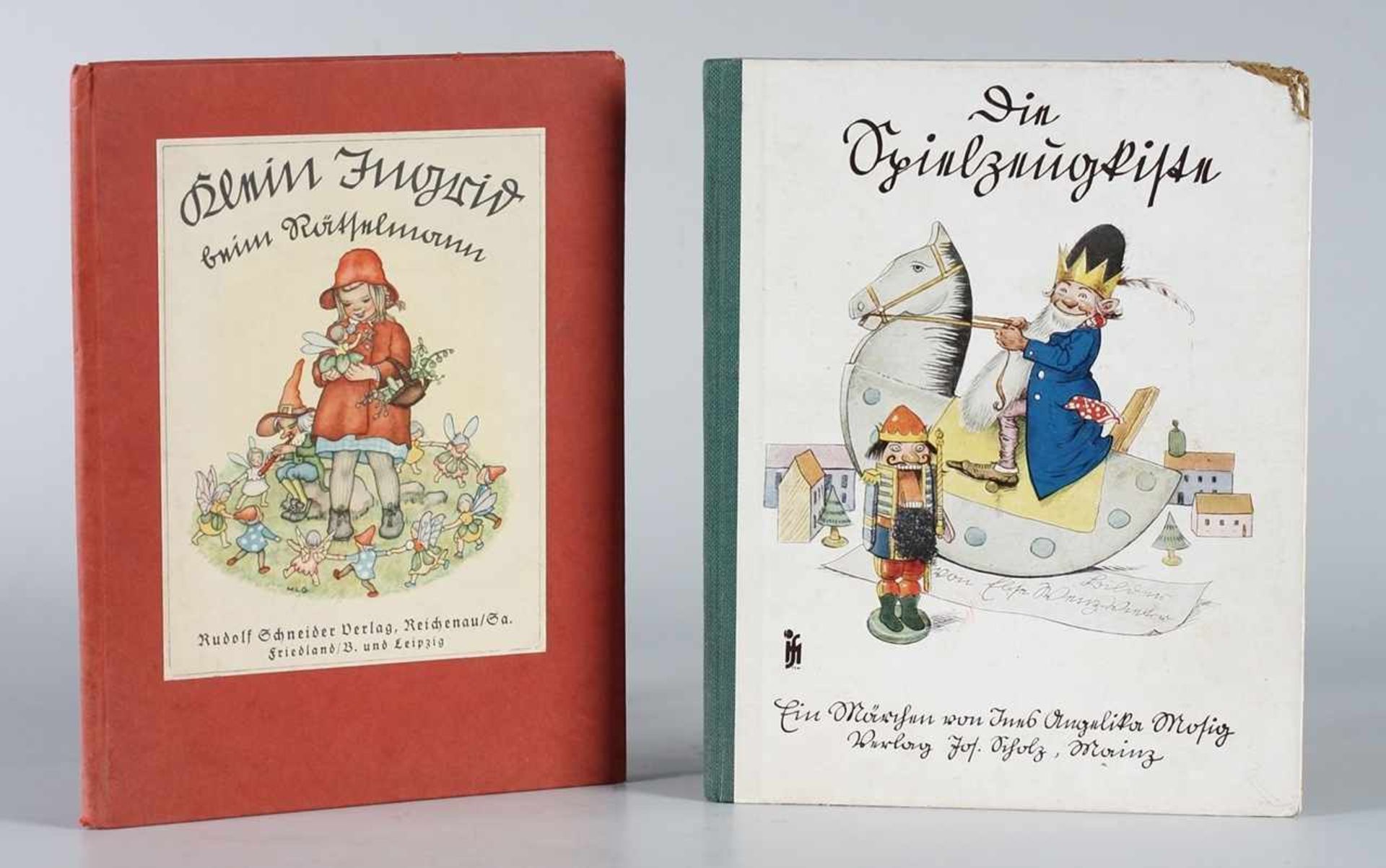 Paar Kinderbücher"Klein Ingrid beim Rätselmann." von Elisabeth Waldhauser. Illustrationen von