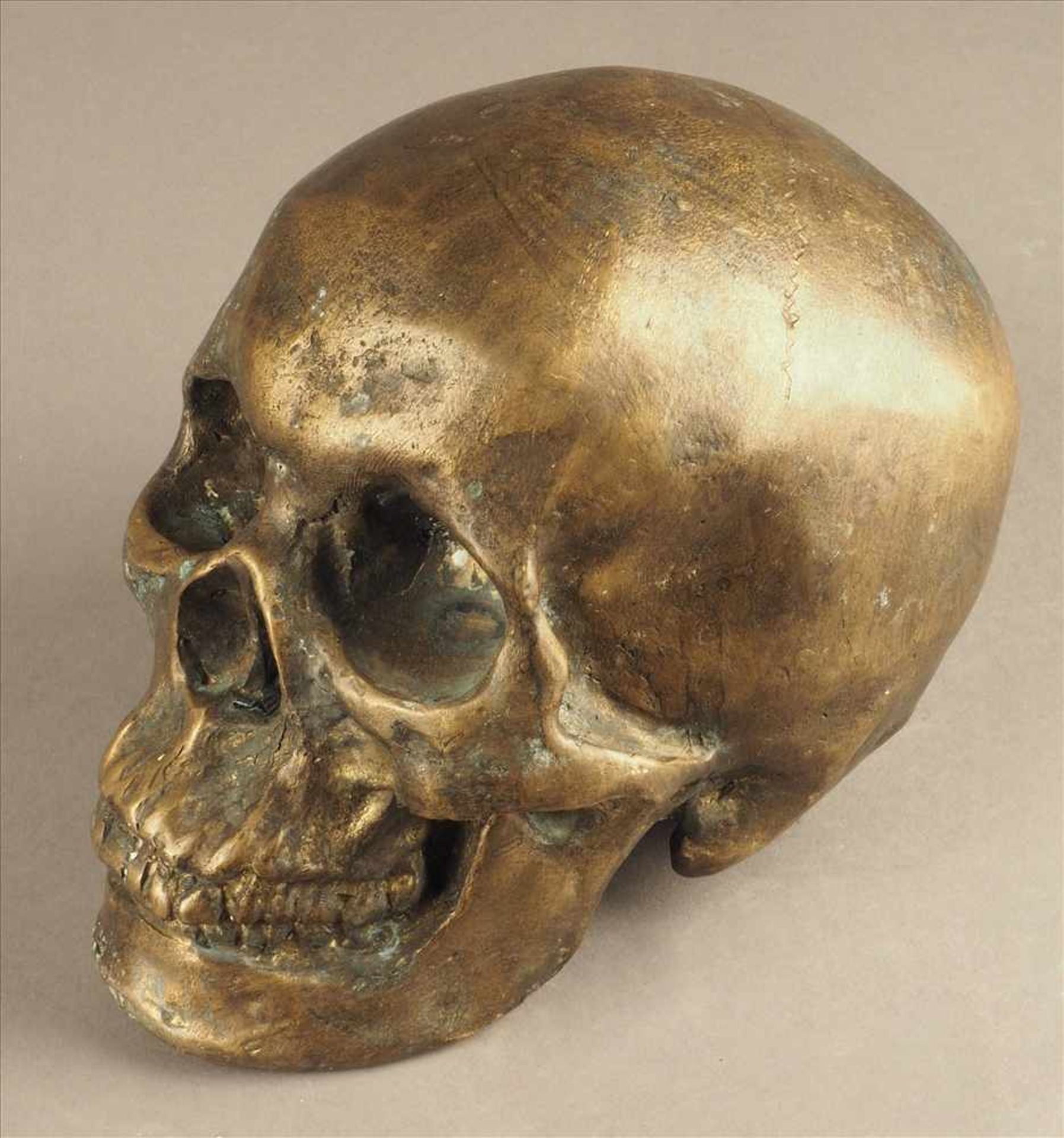 Bronze TotenkopfMaße: H17cm. - Bild 2 aus 3