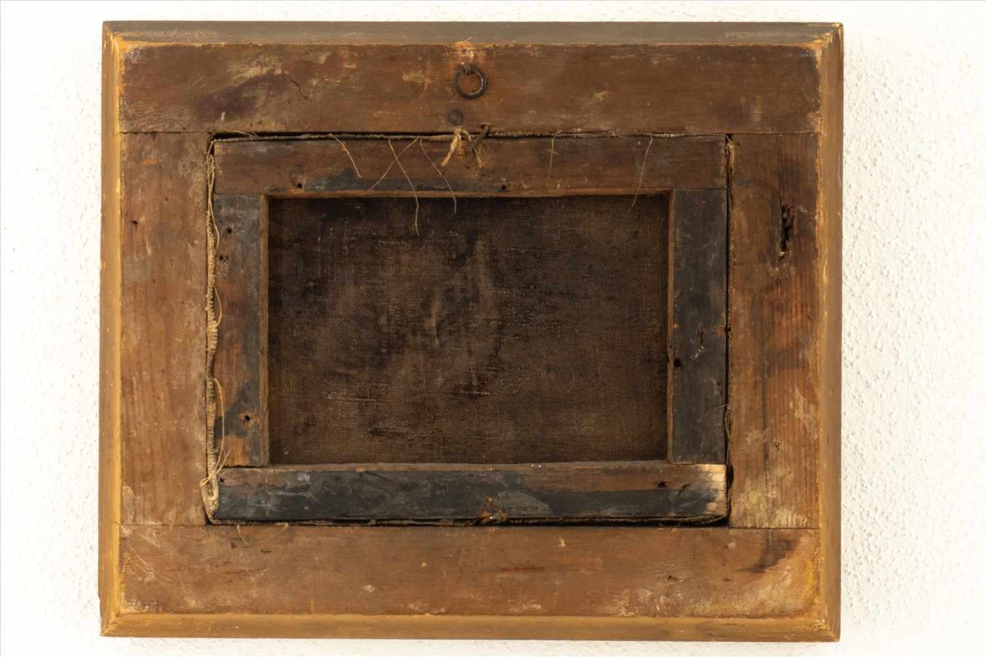 Biedermeier Gemälde "Landschaft"Öl/Lwd. um 1820, Rahmen rest. bed. Maße: H31 x B37cm.Biedermeier - Bild 3 aus 3