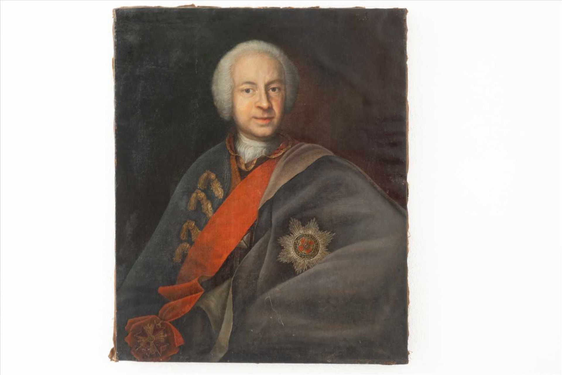 Sylvius Carl Frhr. v. FrankenbergHerzogl. Württbg. Kanzler, 1689-1775.Öl/Lwd. 18. Jh. Maße: H83 x