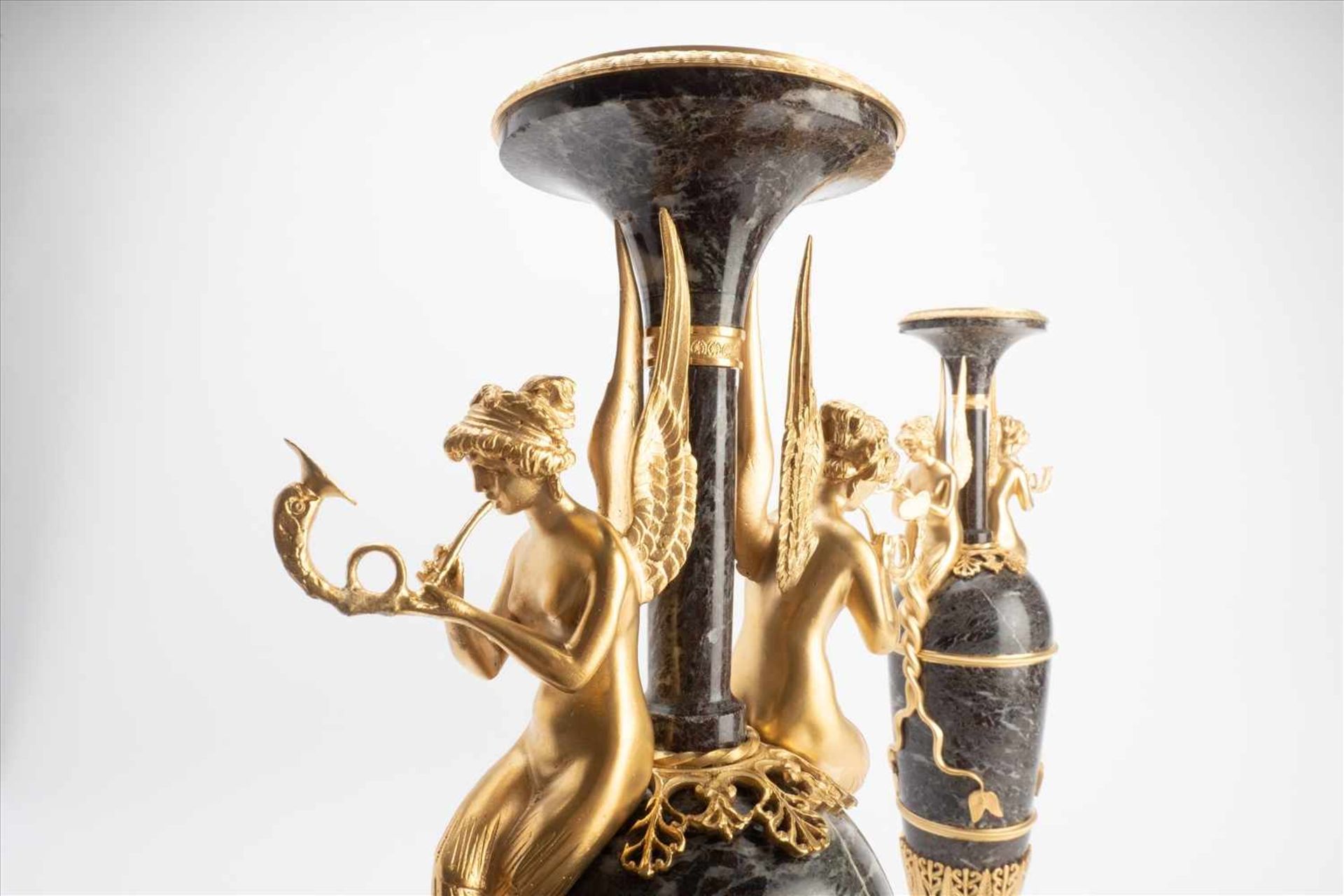 Feinste Empire Prunk ZiervasenFrankreich wohl Paris um 1800, Bronze feuervergoldet, feinste - Bild 10 aus 12