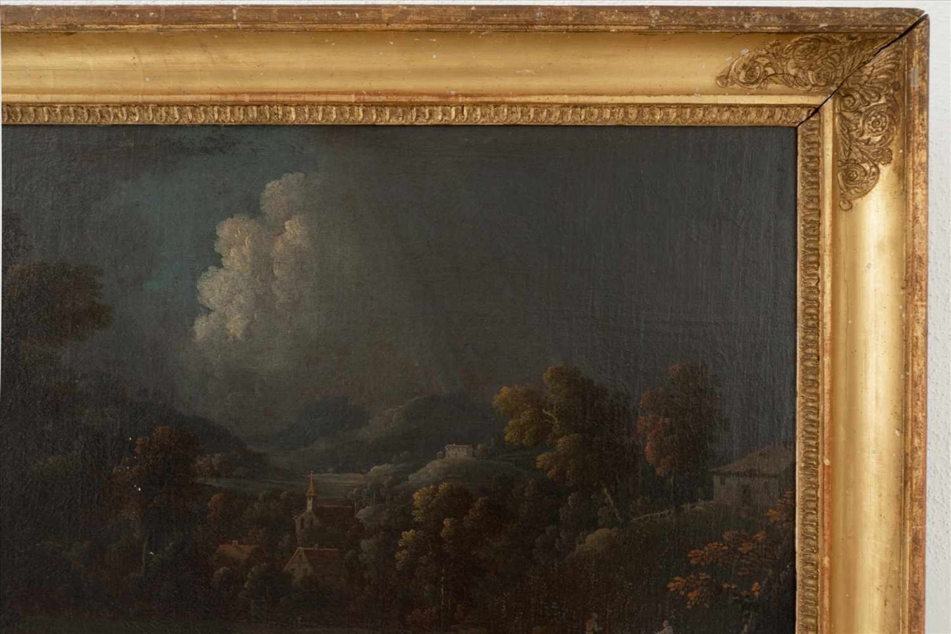 Altmeister LandschaftsgemäldeÖl/Lwd., 18. Jh. Maße:H72 x B94cmOld masters landscape paintingOil/ - Bild 4 aus 7