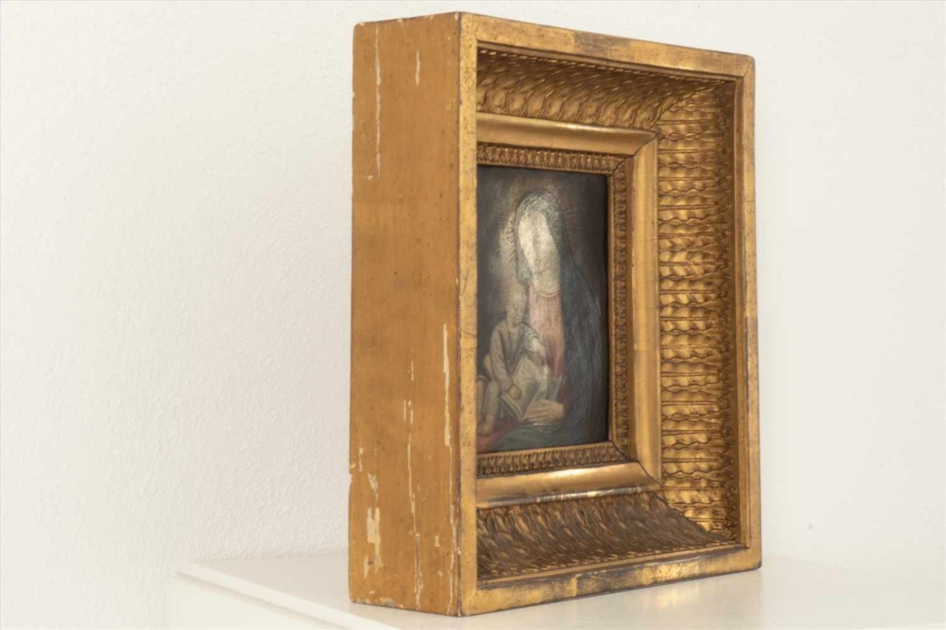 Madonna mit KindÖl/Kupfer, um 1800.Maße Rahmen: H30 x B27cmMaße Bild:H16,5 x B13,5cmMadonna and - Bild 3 aus 4