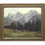 Otto Pippel(1878 Lodz - 1960 Planegg bei München)Motiv aus den Berner Alpen mit Blick auf Eiger,