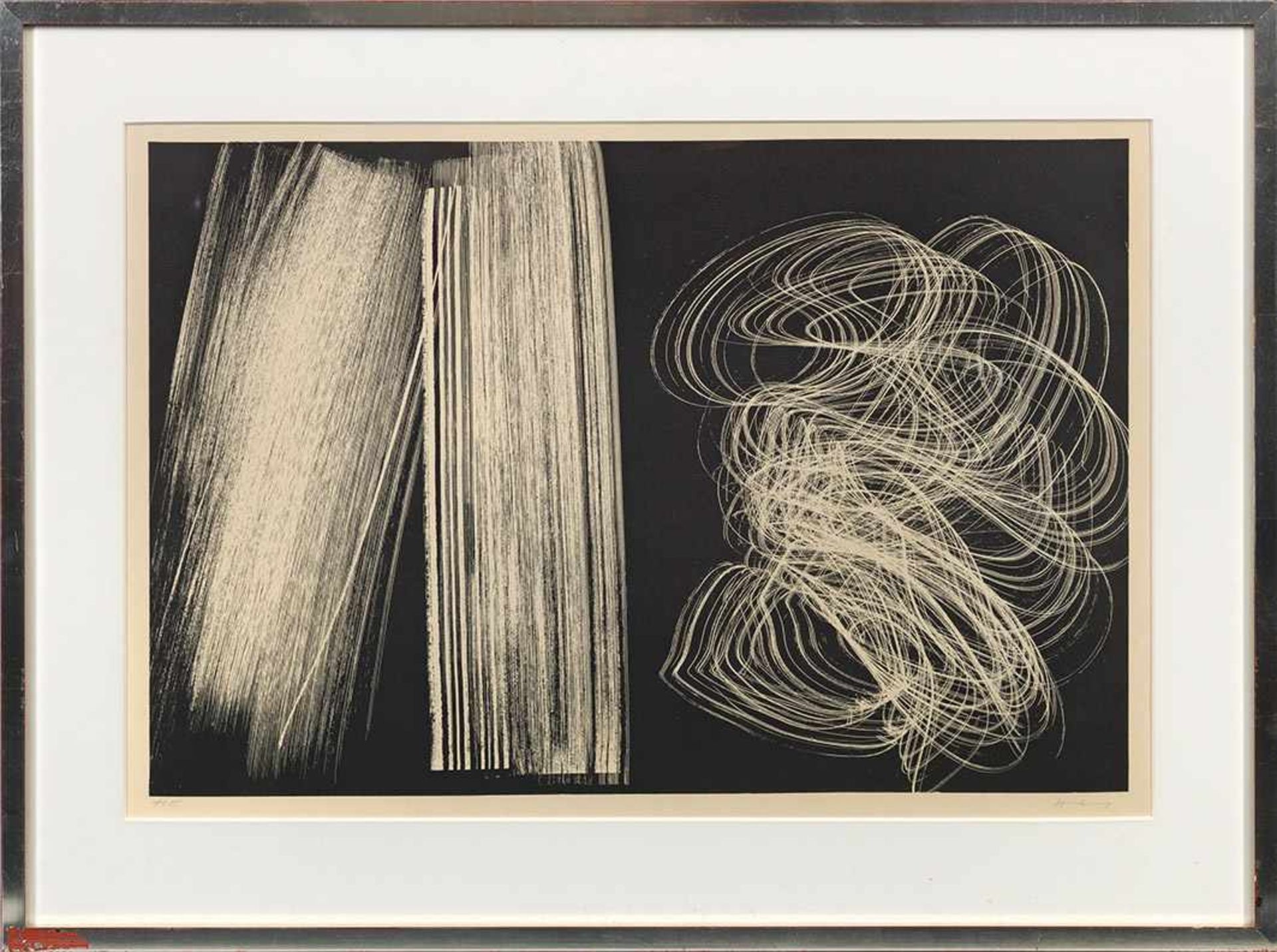 Hans Hartung(1904 Leipzig - 1989 Antibes/Frankreich)Abstrakte Komposition zur Suite "Farandole".