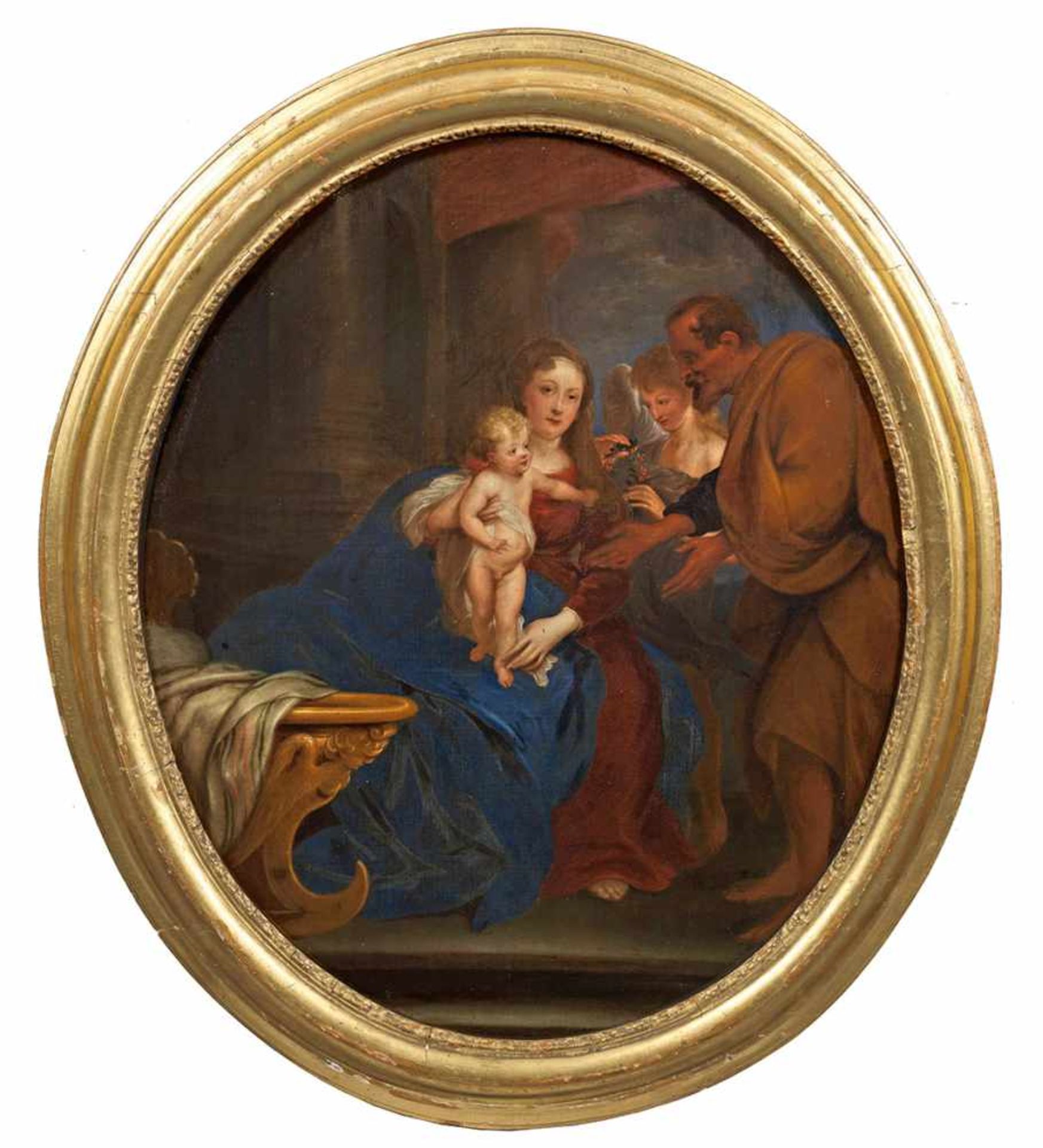 Anthony van Dyck(1599 Antwerpen - 1641 Blackfriars/London) NachfolgerHeilige Familie mit EngelÖl/