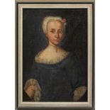 Deutscher Porträtmaler(Tätig im 18. Jh.)Bildnis einer jungen adeligen DameÖl/Lwd., auf Spanplatte